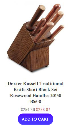 Traditional Knife Slant Block Rosewood