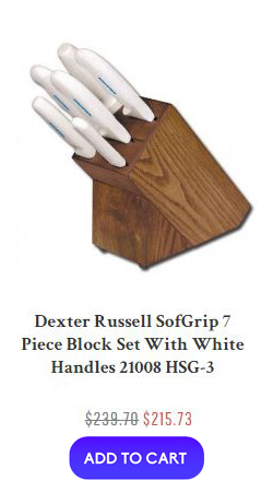 Sofgrip 7 Piece Block Set with White handles HSG-3 21008