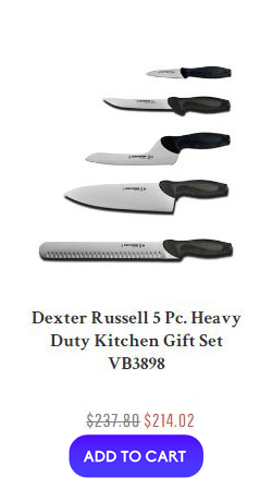 dexter russell 5 pc heavy duty kitchen gift set