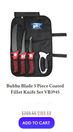bubba blade 5 piece coated fillet knife set